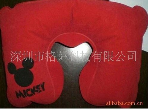 31、其他充氣產(chǎn)品 廠家生產(chǎn)批發(fā)環(huán)保pvc植絨U型枕充氣枕原始圖片3