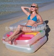 充氣凳子 供應PVC充氣水上躺椅、水上沙發(fā)、PVC充氣浮床 吹氣水床