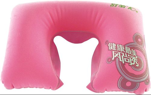 充氣枕頭 供應植絨充氣枕頭，pvc充氣頸枕，航空旅行頸枕原始圖片3