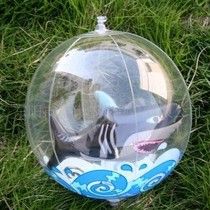充氣球 充氣PVC球中海豚 外層透明 內(nèi)存蘭色鯨魚  可來圖訂做原始圖片3