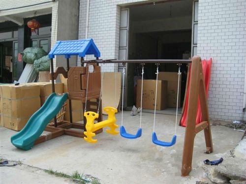 滑梯秋千樂園系列 幼兒園 兒童室內外滑梯秋千組合 泰山樂園滑梯秋千組合 游樂設備原始圖片2