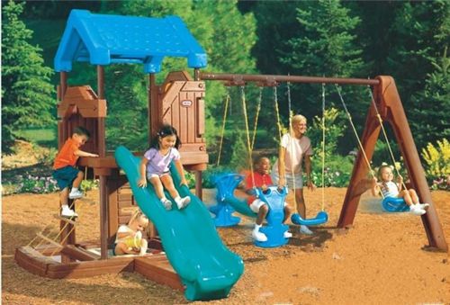 滑梯秋千樂園系列 幼兒園 兒童室內外滑梯秋千組合 泰山樂園滑梯秋千組合 游樂設備原始圖片3