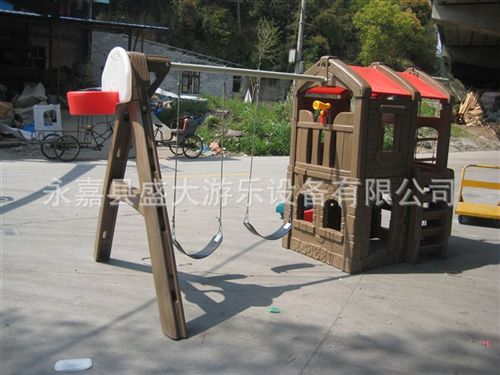 滑梯秋千樂(lè)園系列 大自然森林游樂(lè)場(chǎng) 幼兒秋千游戲屋 游戲屋 大型秋千滑梯組合原始圖片2