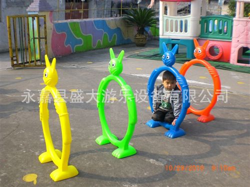 滑梯秋千樂園系列 感統器材塑料鉆洞/隧道/游戲鉆洞/鉆爬/鉆圈 小兔鉆圈原始圖片3