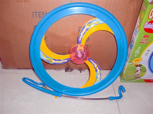 過家家玩具/小玩具 兒童玩具帶音樂和燈光風火輪手推鐵環電子風火輪健身玩具原始圖片2