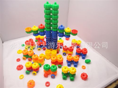 桌面玩具/積木 水果車 桌面拼插 塑料積木 兒童 幼兒園早教益智玩具原始圖片2
