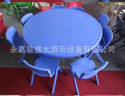 幼兒園家具/教具 兒童多人圓形橡木課桌椅/早教幼兒園圓形學(xué)習(xí)課桌椅