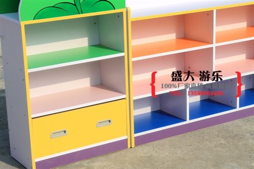 幼兒園家具/教具 新款玩具柜 米奇玩具柜米老鼠幼兒園家具防火板玩具柜組合柜柜子原始圖片3