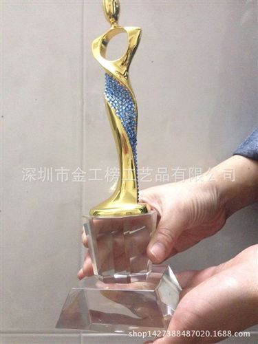 水晶獎杯系列 廠家原創新款gd水晶獎杯  廠家直銷 免費刻字 水晶鑲鉆奧斯卡