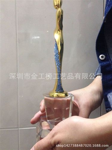 水晶獎杯系列 廠家原創新款gd水晶獎杯  廠家直銷 免費刻字 水晶鑲鉆奧斯卡