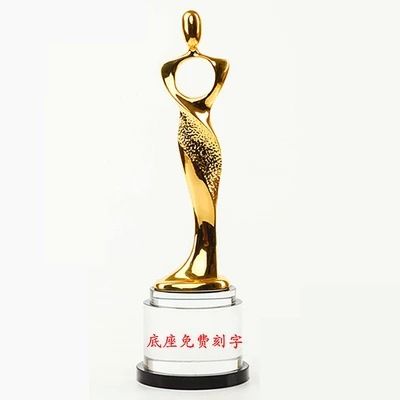 金屬奧斯卡獎杯系列 【現貨供應】工藝品擺件/小金人奧斯卡獎杯/水晶獎杯/來圖定制原始圖片2