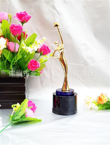 金屬奧斯卡獎杯系列 【熱銷批發】金屬工藝品/奧斯卡獎杯/小金人金屬獎杯//可來圖定制原始圖片2