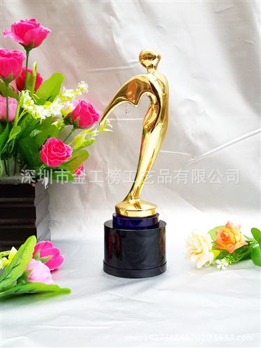 金屬奧斯卡獎杯系列 【批發】創意金屬獎杯/小金人奧斯卡獎杯/工藝品擺件/可來圖定做