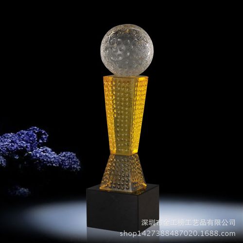 琉璃獎杯系列 【gd】工藝品擺件/琉璃馬水晶獎杯/創意禮品定制/免費刻字