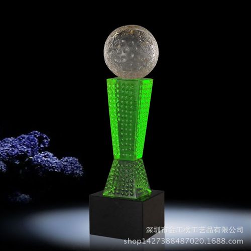 琉璃獎杯系列 新款琉璃柱水晶獎杯定制gd創意獎杯員工頒獎授權代理獎牌禮品原始圖片2