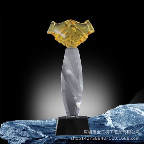 琉璃獎杯系列 【創意新款】琉璃工藝品/花瓶高爾夫琉璃獎杯/水晶獎杯款式可定制