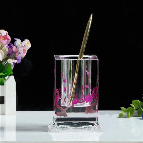 筆筒系列 【批發(fā)】水晶工藝品/創(chuàng)意時尚居家水晶筆筒/禮品擺件/來圖定制原始圖片3