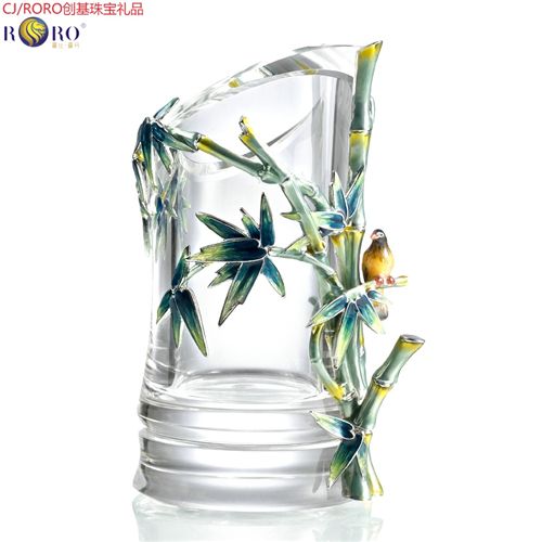 筆筒系列 【創(chuàng)意定制】商務(wù)禮品擺件/馬到成功旋轉(zhuǎn)陶瓷筆筒/浮雕水晶筆筒