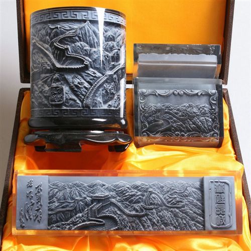 筆筒系列 【定制】gd商務工藝品/水晶筆筒收納/家具書桌辦公桌裝飾品