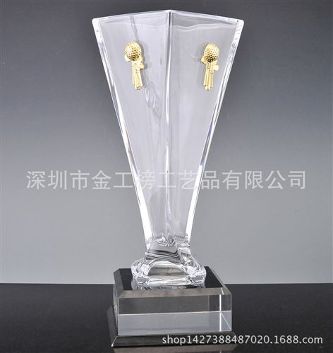 水晶花瓶獎杯系列 廠家供應定制各種規格精品優質產品水晶獎杯獎牌 k9 可以定制