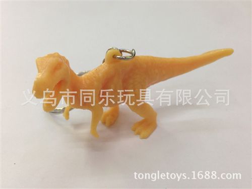 整人玩具 熱銷新款恐龍款塘膠鑰匙扣  實(shí)心動(dòng)物飾品掛包  小額批發(fā)原始圖片2