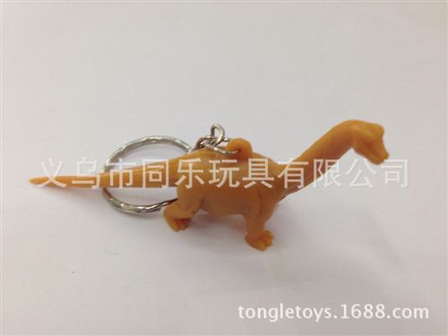 整人玩具 熱銷新款恐龍款塘膠鑰匙扣  實(shí)心動(dòng)物飾品掛包  小額批發(fā)原始圖片3