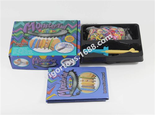 皮筋手鏈 Monstertail怪獸尾巴套裝 彩虹皮筋Loom Bands工廠 外貿(mào)專供