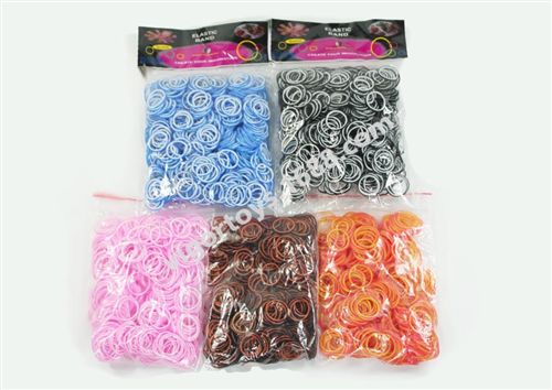 彩虹皮筋分類Loom Bands 600根實色斑點皮筋OPP袋 彩虹皮筋Loom Bands工廠 外貿zg