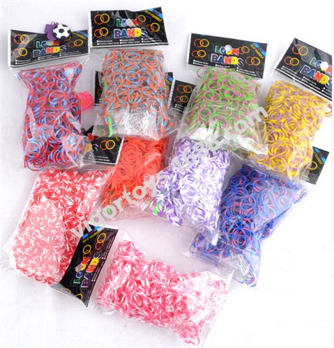 彩虹皮筋分類Loom Bands 600根實色斑點皮筋OPP袋 彩虹皮筋Loom Bands工廠 外貿zg
