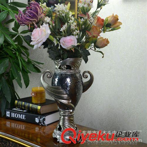 按產品編號查找 歐式奢華碎玻璃花瓶 gd樹脂花插  客廳書房擺件樣板房軟裝配飾