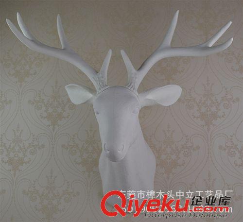 AMT3001-3100 tj白色鹿頭壁掛 酒吧KTV裝飾掛件 現代簡約塑膠軟裝飾品 動物頭