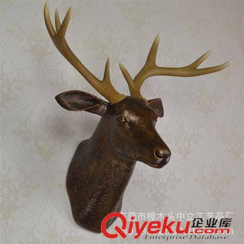AMT3001-3100 tj仿古銅鹿頭壁掛 酒店裝飾掛件 歐式美式軟裝飾品 動物頭掛飾