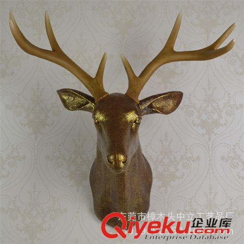 AMT3001-3100 tj仿古金鹿頭壁掛 酒吧KTV裝飾掛件 歐式軟裝飾品 招財吉祥掛飾