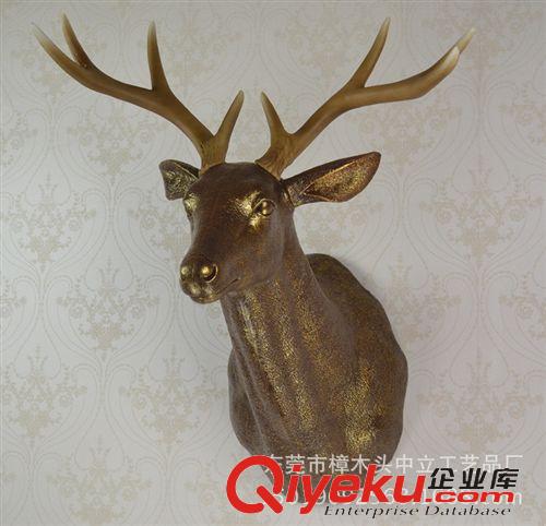 AMT3001-3100 tj仿真鹿頭壁掛 酒吧客房裝飾掛件 現代簡約軟裝飾品 鎮宅掛飾