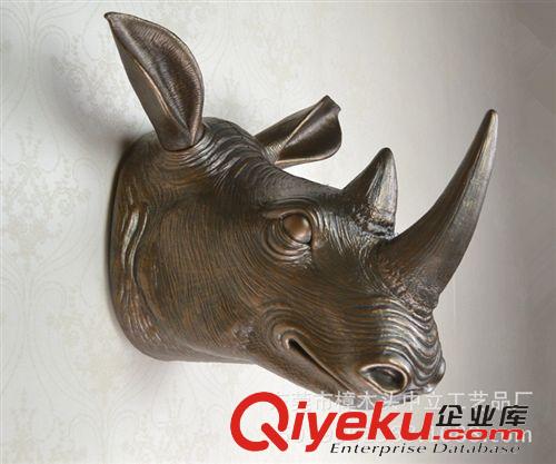 AMT3001-3100 tj犀牛頭壁掛 酒吧KTV裝飾掛件 歐式軟裝配飾  鎮宅吉祥掛飾