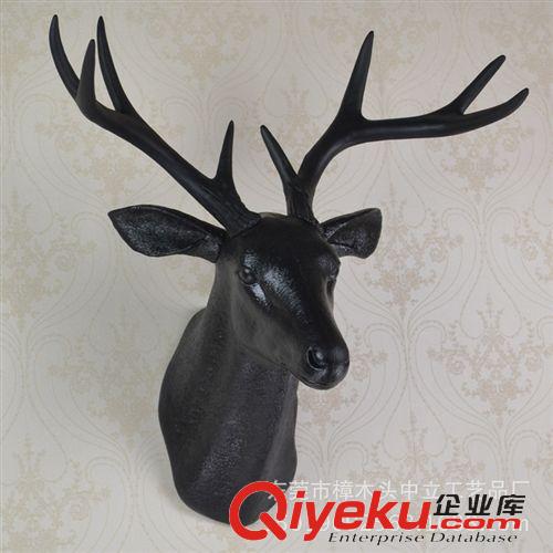 AMT3001-3100 tj黑色鹿頭壁掛 酒吧客房裝飾掛件 現代簡約軟裝飾品 鎮宅掛飾