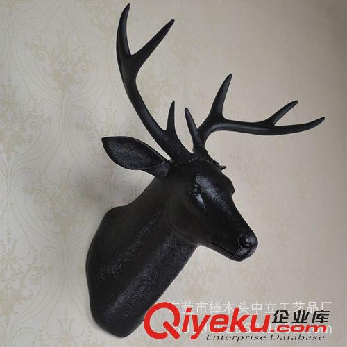 AMT3001-3100 tj黑色鹿頭壁掛 酒吧客房裝飾掛件 現代簡約軟裝飾品 鎮宅掛飾