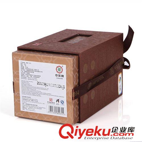 黑茶 中茶園安化黑茶 HT7003精研黑磚坨咖啡色禮盒300g 純手工茶葉批發(fā)原始圖片2