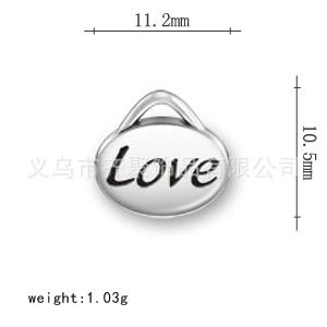 現貨合金配件 流行情侶首飾配件 合金字母love 愛 環保出口小配件批發原始圖片3
