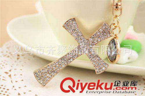 鑰匙扣系列 流行宗教十字架與寶石鑰匙扣 水晶宗教系列首飾直銷混批
