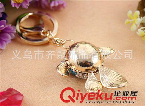 鑰匙扣系列 仿真鑲鉆小金魚系列鑰匙配飾 海洋系列鑰匙扣批發 禮品直銷定制
