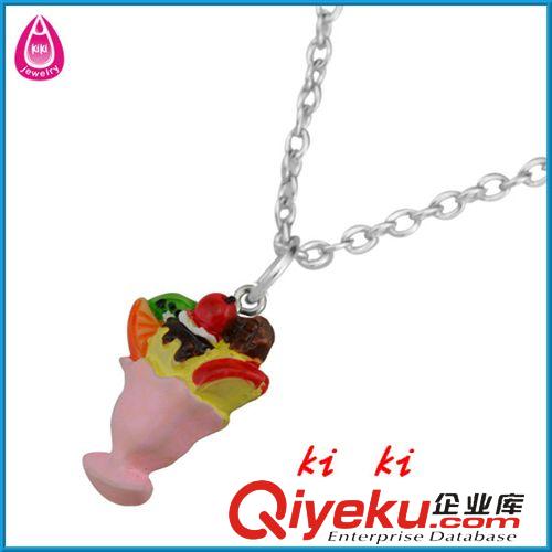 鞋花、圍巾、樹脂 創意樹脂冰淇淋項鏈批發 外貿流行小商品出口 樹脂禮品定制