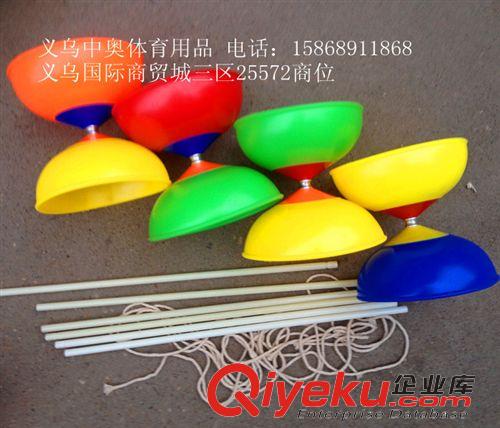 陀螺 雙頭空竹 14cm雙頭皮碗 扯鈴 初學(xué)者空竹 空竹專賣 批發(fā) 送桿線網(wǎng)原始圖片2