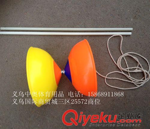 陀螺 雙頭空竹 14cm雙頭皮碗 扯鈴 初學(xué)者空竹 空竹專賣 批發(fā) 送桿線網(wǎng)原始圖片3