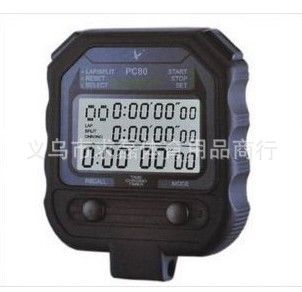 秒表、碼表、計時器 天福牌電子秒表PC80秒表三排30道/防水秒表/記憶秒表 tj