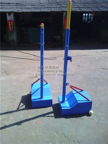 羽毛球柱【羽毛球用品】 全新款  標(biāo)準(zhǔn)比賽移動式羽毛球柱/羽毛球網(wǎng)架/排球柱子排羽兩用原始圖片2