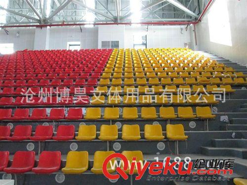 場館看臺 廠家訂制各種規格活動看臺手動/電動伸縮看臺低靠背中空吹塑椅