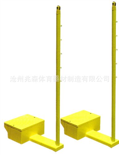 羽排足用品 供應(yīng) 體育器材ZS-3019-E  移動(dòng)式純鑄鐵羽毛球柱 底座重60公斤