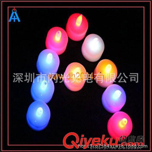 發光蠟燭 LED七彩蠟燭 炫彩吹滅電子蠟燭   聲控蠟燭原始圖片2