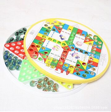 棋類產品 批發 圓盒棋 玻璃彈珠跳棋 十元店玻璃珠大跳棋 益智棋具